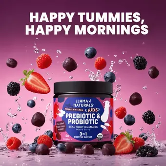 Llama Naturals static: happy tummies, happy mornings