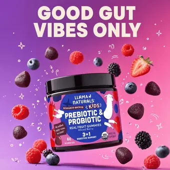 Llama Naturals static: good gut vibes only