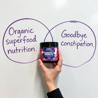 Llama Naturals static: organic superfood nutrition, goodbye constipation